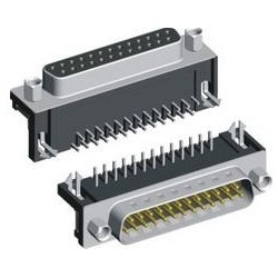 D-Sub mit Lötpinanschluss gewinkelt 7,2 mm mit Boardlock
