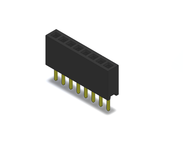 Buchsenleiste R 1,27, einreihig, Höhe 4,4 mm 3-Punkt Kontakt AU