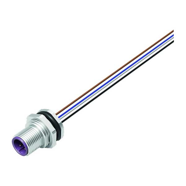 Binder Flanschstecker mit Litzen vorn Serie 766 UL