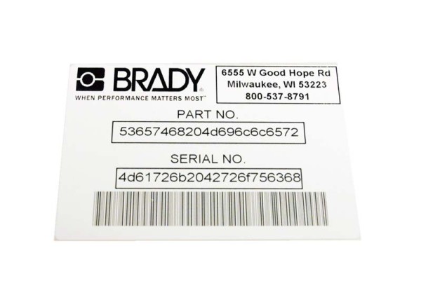 Brady PermaShield-Etiketten, silber, Polyester mit Laminatüberzug