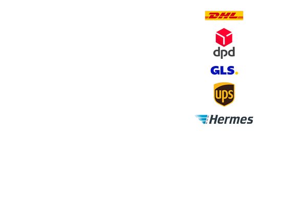 DHL, DPD, GLS, UPS, Hermes Versand