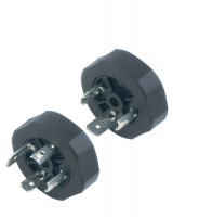 Gerätestecker, rund mit Überwurfmutter Bauform A 43-1707-005-04 / 03+PE