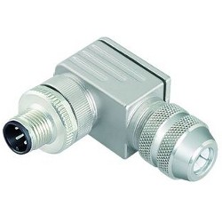 Binder Winkelstecker schirmbar Serie 713 mit Käfigfeder