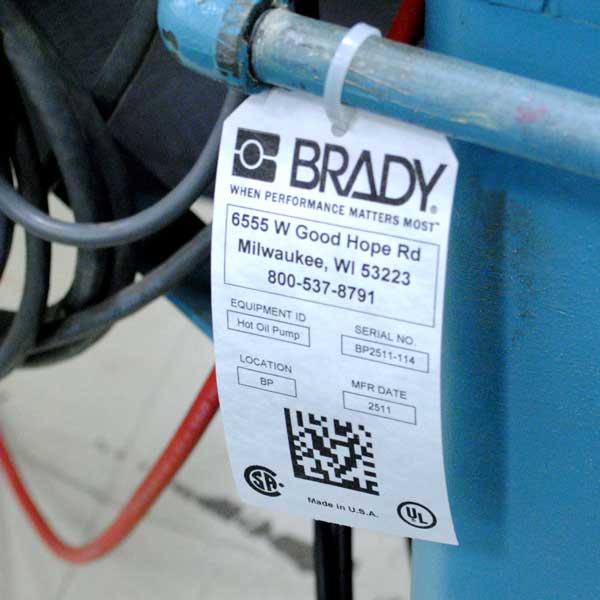 Polyethylen-Kabelanhänger laminiert reißfest Thermotransferdruck Lockout-Tagout niedrige Temperaturen chemikalienbeständig feuchtigkeitsbeständig