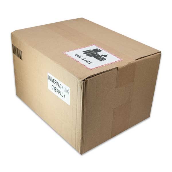 Umverpackung Warnaufkleber 100x50 mm