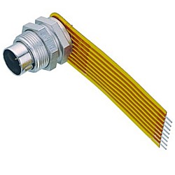 Binder Flanschstecker mit Folienkabel Serie 711