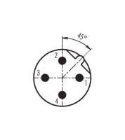 Binder Flanschstecker M12-B, ungeschirmt, IP65, UL, Serie 715 Basis