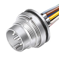 Binder Flanschstecker mit Litzen Serie 723