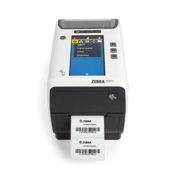 Zebra ZD611 HC, Healthcare Thermotransferdrucker weiss 300 dpi, mit Abreisskante / Ethernet