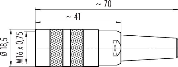 Binder Kabeldose mit Schraubanschluss 4 - 6 mm Serie 581
