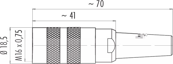 Binder Kabeldose mit Kabelklemme schraub 4 - 6 mm Serie 581