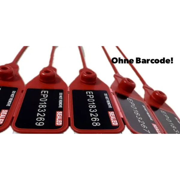 Universal Security Seal Plombe in Größe S + M + L, ohne Barcode