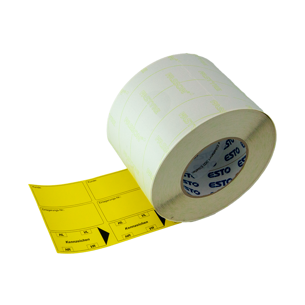 Reifenetiketten für Kennzeichnung und Lagerverwaltung