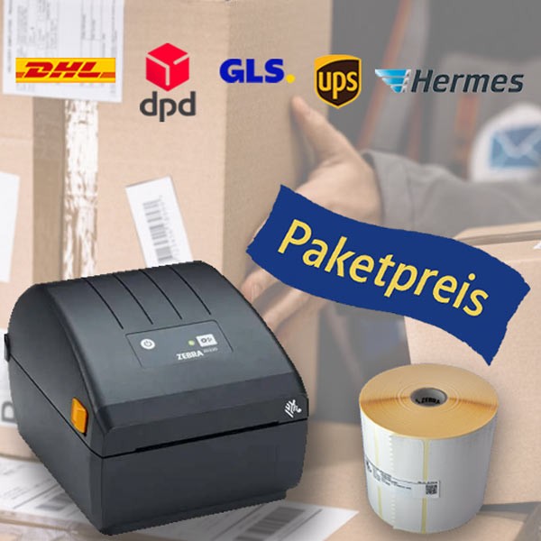 Versandetikettendrucker Starterset mit Versandetiketten - Perfekt für kleine Shops und Onlinehändle