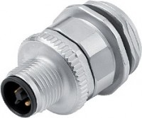 Binder Flanschstecker T kodiert Serie 813 Flanschstecker 4  polig / mit Schraubklemmanschluss und Befestigungsgewinde M20 x 1,5