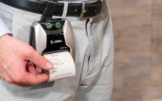 Zebra Drucker mobil ZQ Serie tragbar Bluetooth Etikettendruck unterwegs