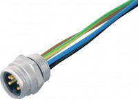 Binder Flanschstecker mit Litzen, 7/8-16 UNF AWG 18 Serie 820 09-2451-320-05 / M20 x 1,5, UL / 4+PE