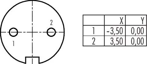 Rundsteckverbinder 2-polig