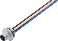 Binder Flanschstecker T kodiert Serie 813 Flanschstecker 4 polig mit Litzen / Befestigungsgewinde M20 x 1,5