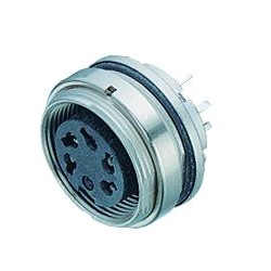 Binder Flanschdose tauchlöten schirmbar Serie 723