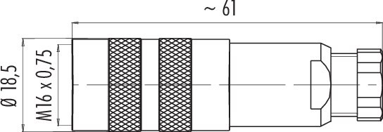 Binder Kabeldose mit Schirmring löt 4 - 6 mm Serie 423