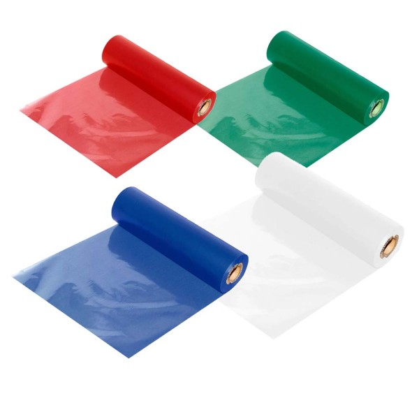 Farbbänder für Desktop Drucker (rot, grün, blau, weiss)